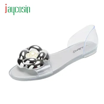 Jaycosin Elegance New Summer Womens Fish Mouth Plastic Flat Sandals Casual Jelly Beach Shoes 17Apr19 Dropshipping