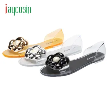 Jaycosin Elegance New Summer Womens Fish Mouth Plastic Flat Sandals Casual Jelly Beach Shoes 17Apr19 Dropshipping