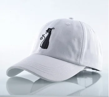 Embroidered Cat Dad Hats Hip Hop Snapback Baseball Cap Adjustable Solid Boys Sports Curved Golf Hat Bones Casqutte