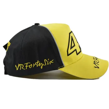 2016 New Style Black yellow F1 cap Car Motocycle Racing MOTO GP VR 46 Baseball Cap Hat Women Men Outdoor Snapback Caps