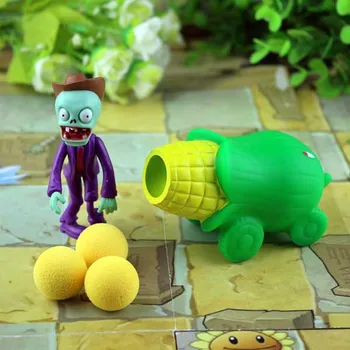 Game PVZ Plants vs Zombies Action Figure Toy Peashooter PVC Model Decoration Launch bullets Toy Set For Children Gift