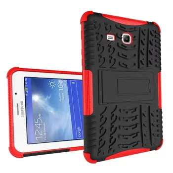 For samsung galaxy tab 3/4 lite T110/T116 Tablet case Heavy Duty Defender Rugged TPU+PC Armor Dazzle Shockproof KickStand Cover