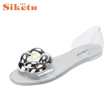 Women Sandals Shoes Top Quality Summer Fish Mouth Plastic Flat Casual Jelly Beach Shoes Sandalias 17May2