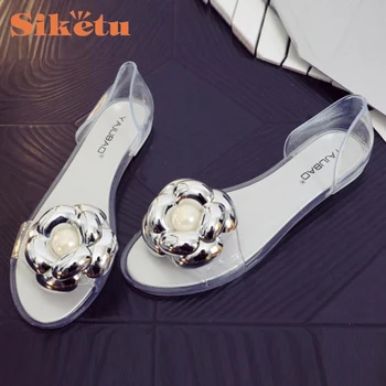 Women Sandals Shoes Top Quality Summer Fish Mouth Plastic Flat Casual Jelly Beach Shoes Sandalias 17May2