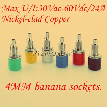 2PCS YT224 nickel-clad copper 4mm banana sockets Audio accessories Terminal Blocks banana jack