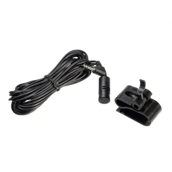 2.5mm Jack Stereo Car Bluetooth External Microphone Mic With Holder Radio Receiver DVD CD Players Black 4M Cable