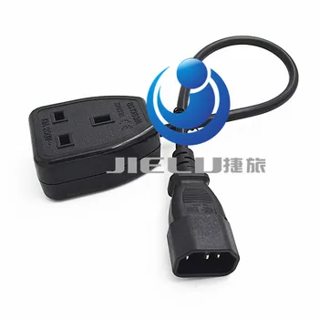 UPS Power Cable IEC C14 Male plug to UK 13A Female Socket BS1363,50cm,50 pcs