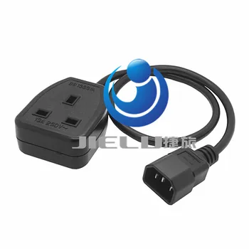 UPS Power Cable IEC C14 Male plug to UK 13A Female Socket BS1363,50cm,50 pcs