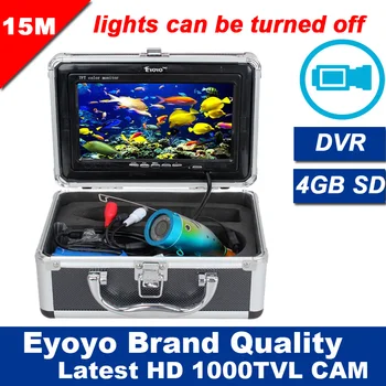 Eyoyo Original 15M 1000TVL HD CAM Professional Fish Finder Underwater Fishing Video Recorder DVR 7