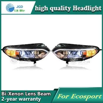 Car styling case for Ford Ecosport 2013 Headlights LED Headlight DRL Lens Double Beam HID Xenon Car Accessories