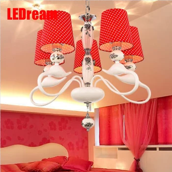 The new 3 head, wrought iron chandelier bedroom Creative contemporary fashionable dining-room of children room lighting