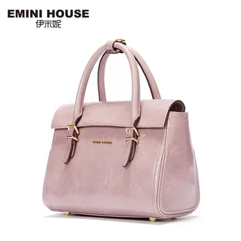 EMINI HOUSE Vintage Oil Wax Genuine Leather Women Crossbody Bag Luxury Handbags Women Messenger Bags Fashion Shoulder Bags
