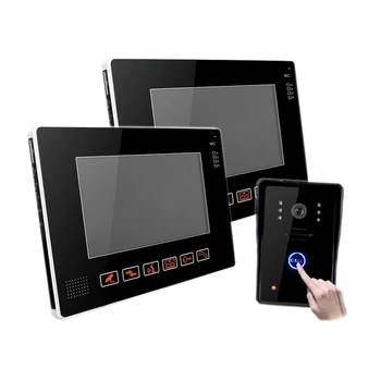 0.3Mega Pixel Wired 9inch TFT LCD Video Door Phone Intercom System Touch Key Porteros Electricos Con Camaras
