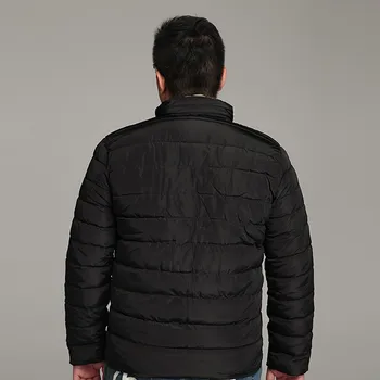 Men's Winter Down Jacket Plus Size XL XXXL 4XL 7XL Male Windbreaker Thick Silk Cotton Jackets Man Black Slim Coat Brand-Clothing