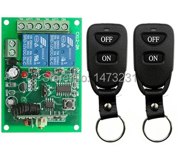 New DC12V 2CH 10A wireless remote control switch system teleswitch 2X Transmitter + 1X Receiver relay smart house z-wave