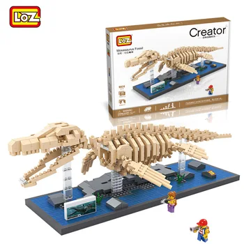 LOZ Diamond Blocks Tyrannosaurus Rex Velociraptor Jurassic World Dinosaur Fossils Series Micro Building Blocks Educational Toys