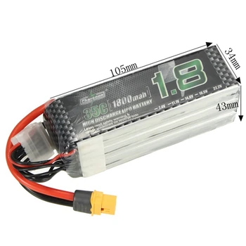 Charsoon 22.2V 1800mAh 6S 35C Lipo Battery XT60 Plug with Strap