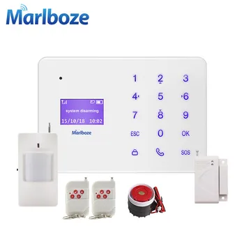 New Android IOS APP remote control GSM Alarm System Home Security Russian Spanish French English Voice Prompt Security Alarm