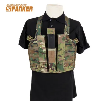 SPANKER Tactical Molle Vest MP7 Chest Rig Army Combat Vest Military Vest Body Armor Hunting Vests With KRISS Magazine Pouch