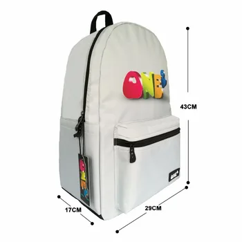 2017 ONE2 Design needlework pattern hot shot school bag eminent custom canvas backpack for teenage girls