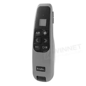 Young Max 2.4G Wireless Presenter Laser Pointer Mobile Presenter Expert with Air Mouse Red Laser Remote Control LCD Display