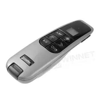 Young Max 2.4G Wireless Presenter Laser Pointer Mobile Presenter Expert with Air Mouse Red Laser Remote Control LCD Display