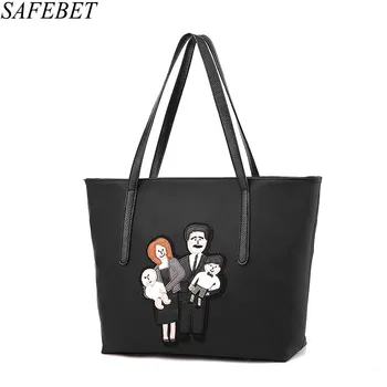 SAFEBET Brand Women Fashion Hand bag New Ladies Shoulder bag Large Capacity Package Washed Printing Fashion Personalized bag