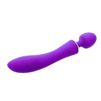 Double Head Intelligent Heating USB Rechargeable AV Vibrator Silicone Magic Wand Massager Vibrator Sex Toy For Women