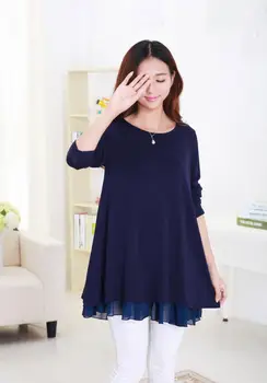Loose Maternity Bottoming Shirt plus size Slim casual Long Sleeve Maternity Tops  Autumn Casual Pregnancy Blouses new