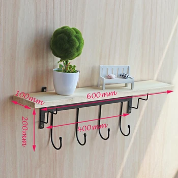 Wall Mounted Holder Storage Racks Wooden Shelf Wall Decoration Hang Miscellaneous Pattern Household Stands and Storage Racks