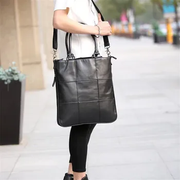 2017 New Style Mens Bag Handbags Handtassen Stripes Business Shopping Vintage PU Shoulder Bag Briefcase