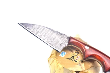 MARS MADAM Damascus Collection Knife Corrugated Steel Fixed Blade Halter Knife Tactical Hunting Knife K sheath Ergonomic handle