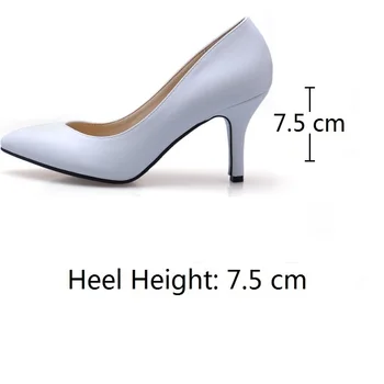 New 2017 Size 33-41 Sheepskin Black Sexy Pointed Toe Chaussure Femme Talon Women Pumps Ladies Shoes Woman Chaussure Femme
