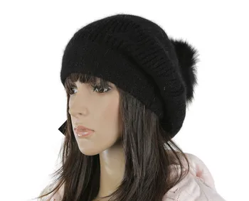 Autumn and winter brand knitting Warm wool faux fur hat ear warm beanie skullie unisex hat accessories