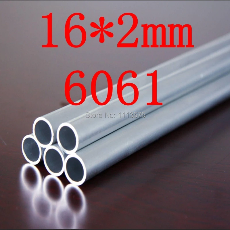 OD16 X 12 ID 16*2mm 6061 T6 Round Aluminum Tube 16mm OD x 2mm Wall