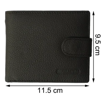 JINBAOLAI Genuine Leather Wallet Men With Card Holder Short Male Wallets With Hasp Coin Pouch Purse -- BID045 PM49