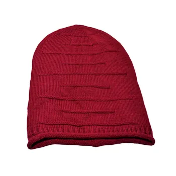 Fashion Korean Style Winter Head Folds Knitted Cap Unisex Warm Knit Wool Hat Drop Shipping