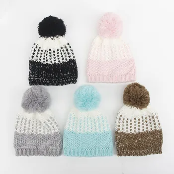 Crochet hats with Pom pom, Winter Warm Knit hat