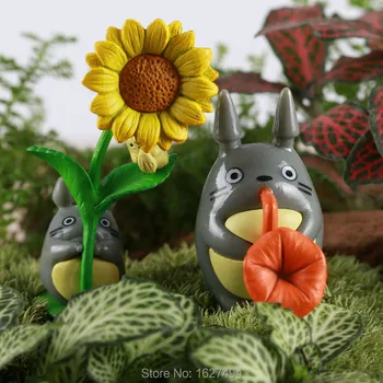 9pcs Studio Ghibli Toy Hayao Miyazaki Resin Totoro Miniatures Garden Action Figure Set Japanese Anime Figures Kids Toys Gift