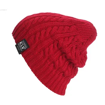 New Unisex Ribbed Weave Women Men Beanie Hat Warm Knit Hat