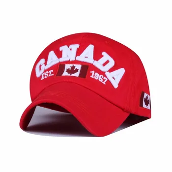 New Brand Cotton Canada Baseball Cap Flag Of Canada Snapback Hats Adjuatable Mens Baseball Caps Fashion For Adult