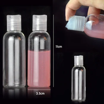 6pcs/set Mini Plastic Transparent Small Empty Spray Bottle Lotion Case Container Traveling Make Up Skin Care Refillable Bottle