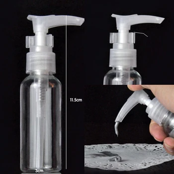 6pcs/set Mini Plastic Transparent Small Empty Spray Bottle Lotion Case Container Traveling Make Up Skin Care Refillable Bottle