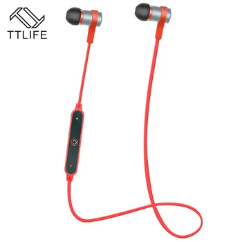 TTLIFE Bluetooth Headset Wireless Noise Reduction Headphones metal stereo V4.1 bluetooth Earphone with Mic Sweatproof For iPhone