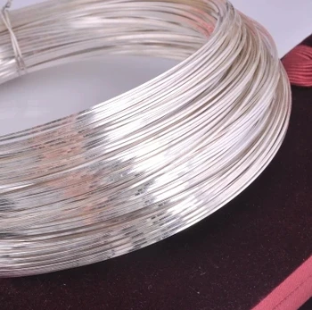 0.7mm,Authentic 999 sterling silver wire DIY accessories round wire inlay silver inlaid silver wire