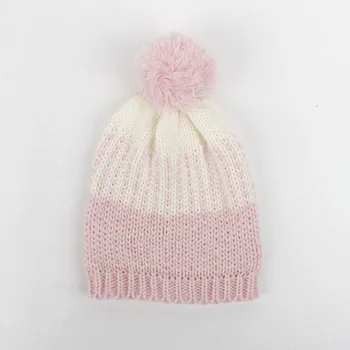 Mommy's Pom Pom Hat, Knit Winter Hat for Women