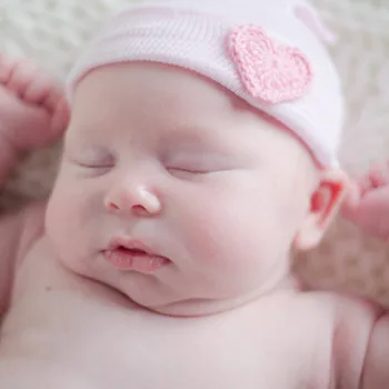 Cotton Baby Beanie Hat Chapeau Enfant Heart Decor Baby Girls Soft Baby Sleep Beanie Warm Kids Cap Newborn Clothing Accessories