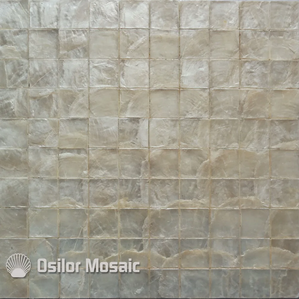 White color natural capiz shell mother of pearl mosaic tile for living room or ceiling