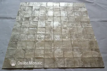 White color natural capiz shell mother of pearl mosaic tile for living room or ceiling