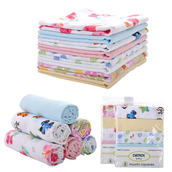 Muslin Square Super Cotton Baby Cloth Reusable Nappies(Pack of 5-Pieces)